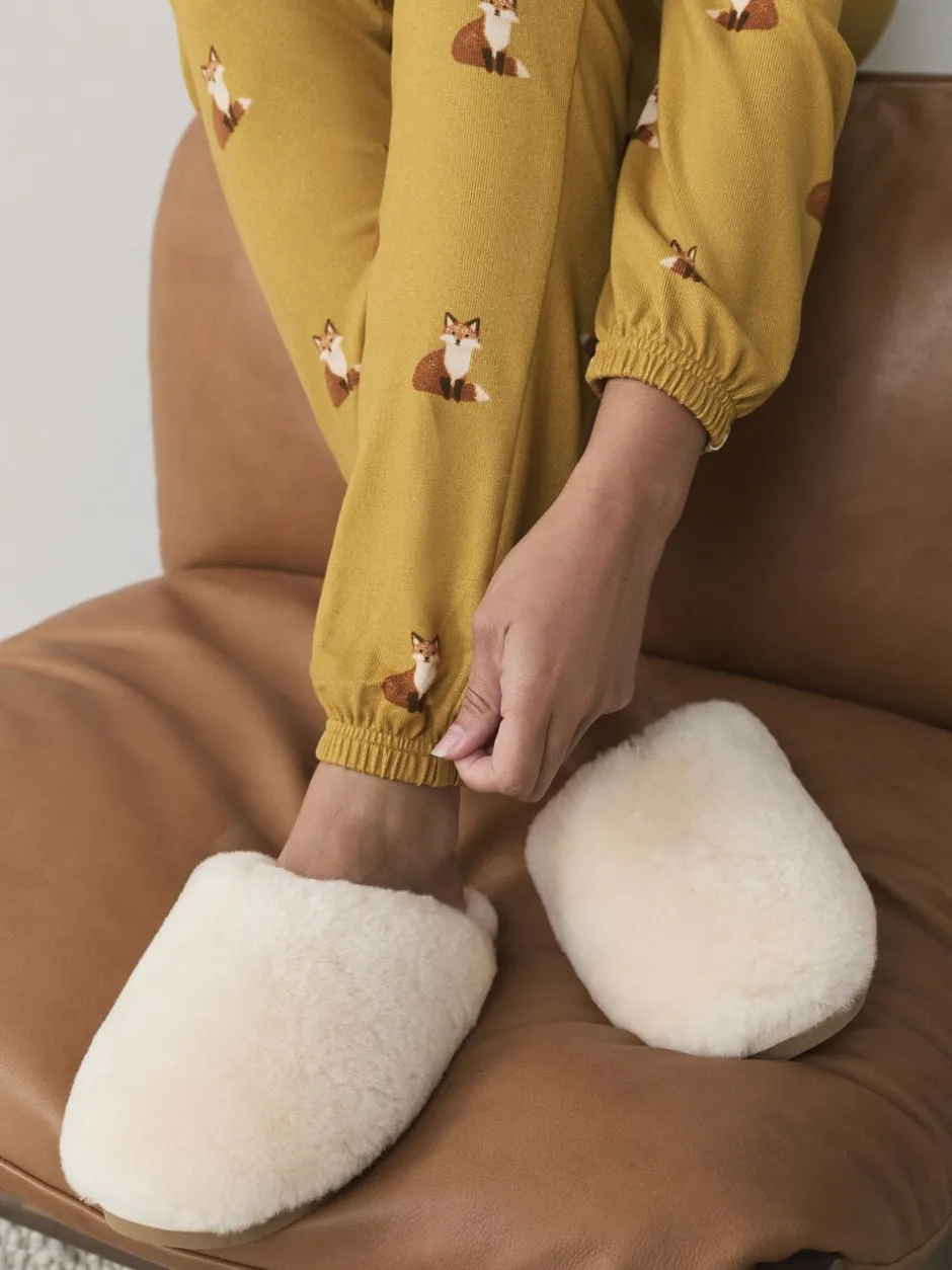 Pantoffels*Next Wit - N. Premium Shearling Mule Premium Slippers