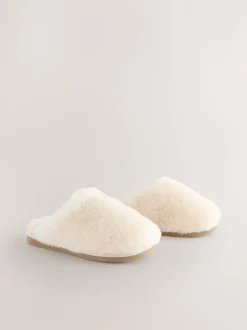 Pantoffels*Next Wit - N. Premium Shearling Mule Premium Slippers