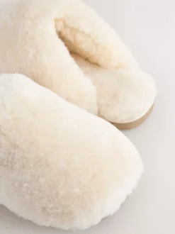 Pantoffels*Next Wit - N. Premium Shearling Mule Premium Slippers