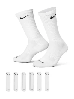 Sokken|Sokken|Nike Wit - Everyday Plus set van 6 paar verzachte trainingssokken
