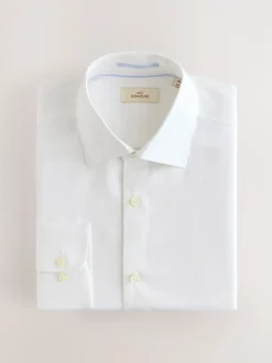 Formele Overhemden|Shirts|Next Wit - Normale Pasvorm - Signature modieus overhemd met textuur