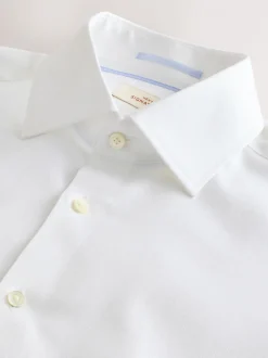Formele Overhemden|Shirts|Next Wit - Normale Pasvorm - Signature modieus overhemd met textuur