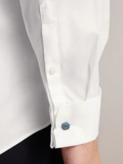 Formele Overhemden|Shirts*Next - Normale Pasvorm - Signature premium 100% katoenen overhemd met textuur Wit