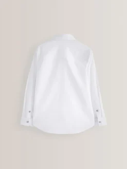 Schoolkleding|Shirts*Next Wit - Overhemd met contrasterende afwerking en lange mouwen (3 - 16 jr)