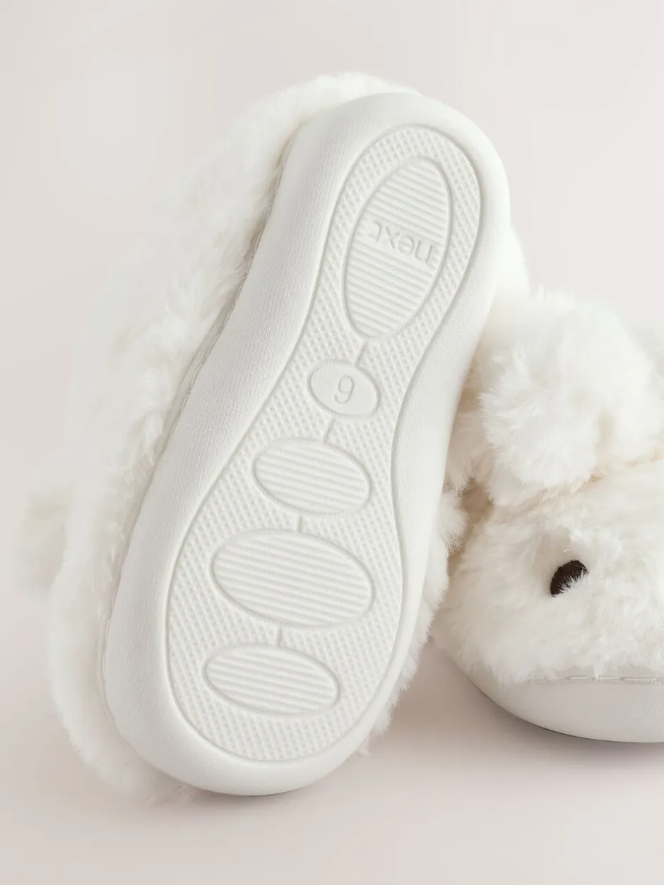 Pantoffels|Next - Pantoffels met antislip-zool Wit