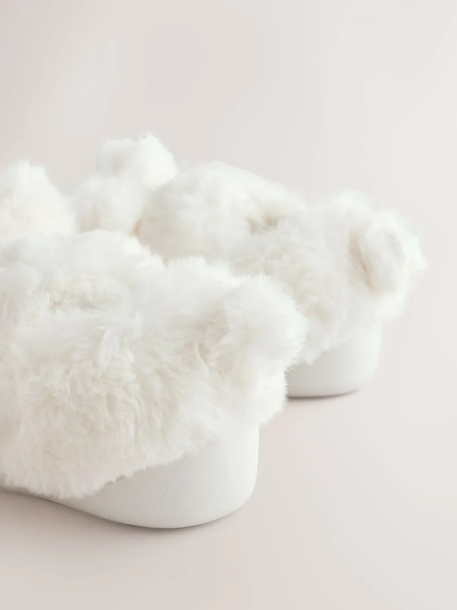 Pantoffels|Next - Pantoffels met antislip-zool Wit
