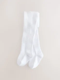 Sokken En Panty's|Gelegenheidskleding*Next Wit - Pelerine Baby Tights 2 Pack (0mths-2yrs)