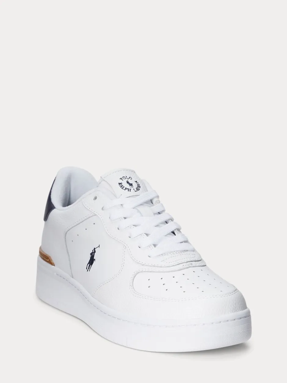 Sneakers|Polo Ralph Lauren - - Masters Court - Leren sneakers Wit