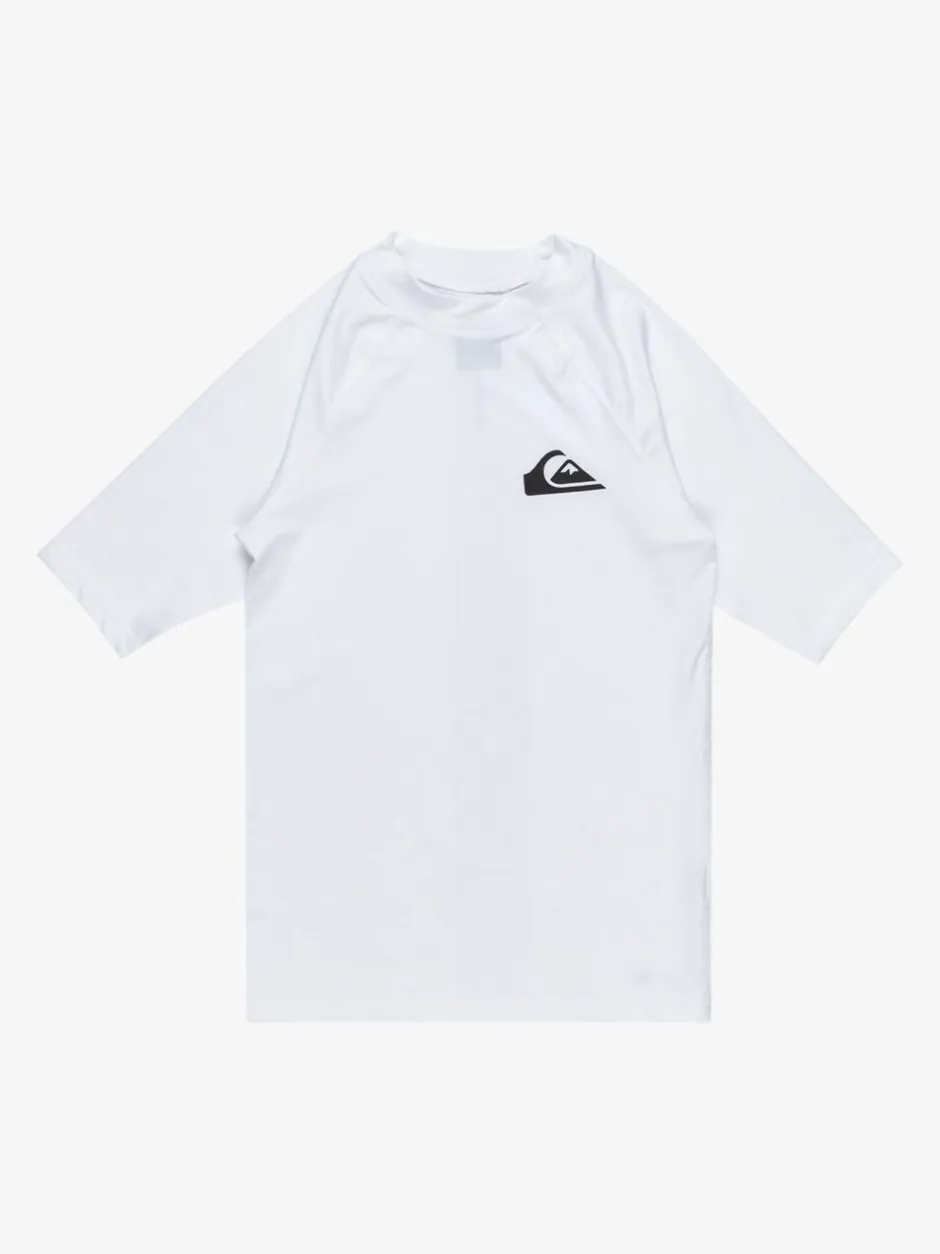Badkleding|Quiksilver - Youth UPF50 uv-werend hemdje met korte mouwen Wit