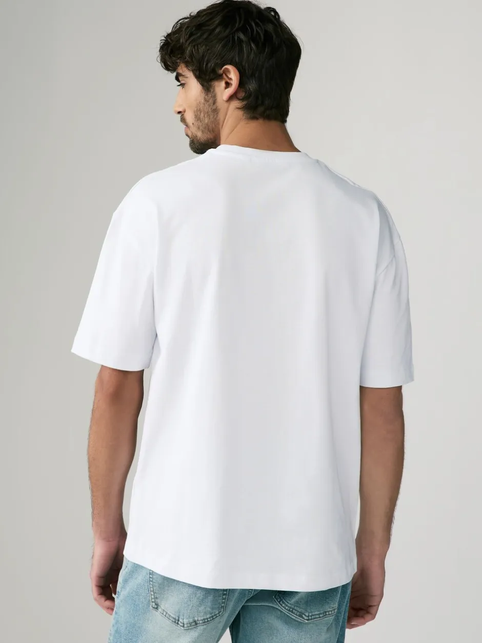T-Shirts En Hemden|Next Wit - Relaxed fit - Verpakking van 3 T-shirts van zware stof