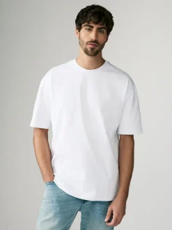 T-Shirts En Hemden|Next Wit - Relaxed fit - Verpakking van 3 T-shirts van zware stof