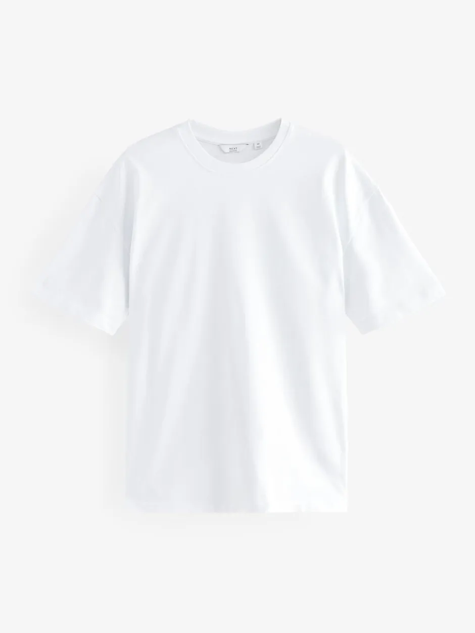 T-Shirts En Hemden|Next Wit - Relaxed fit - Verpakking van 3 T-shirts van zware stof