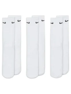 Sokken|Sokken*Nike - Ronde hals - Everyday set van 3 paar verzachte sokken met boord Wit