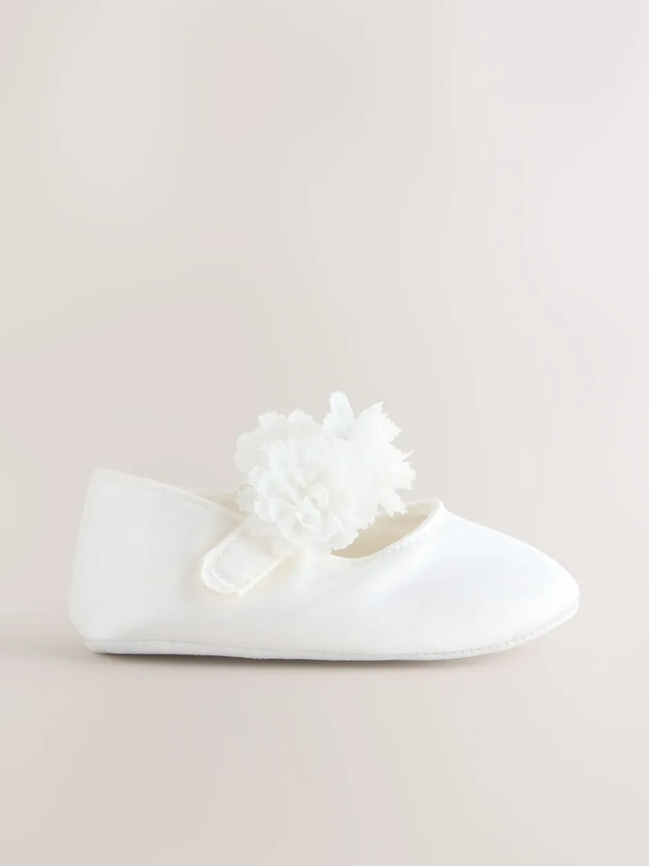 Gelegenheidskleding|Next Wit - Satin Baby Corsage Shoes (0-24mths)