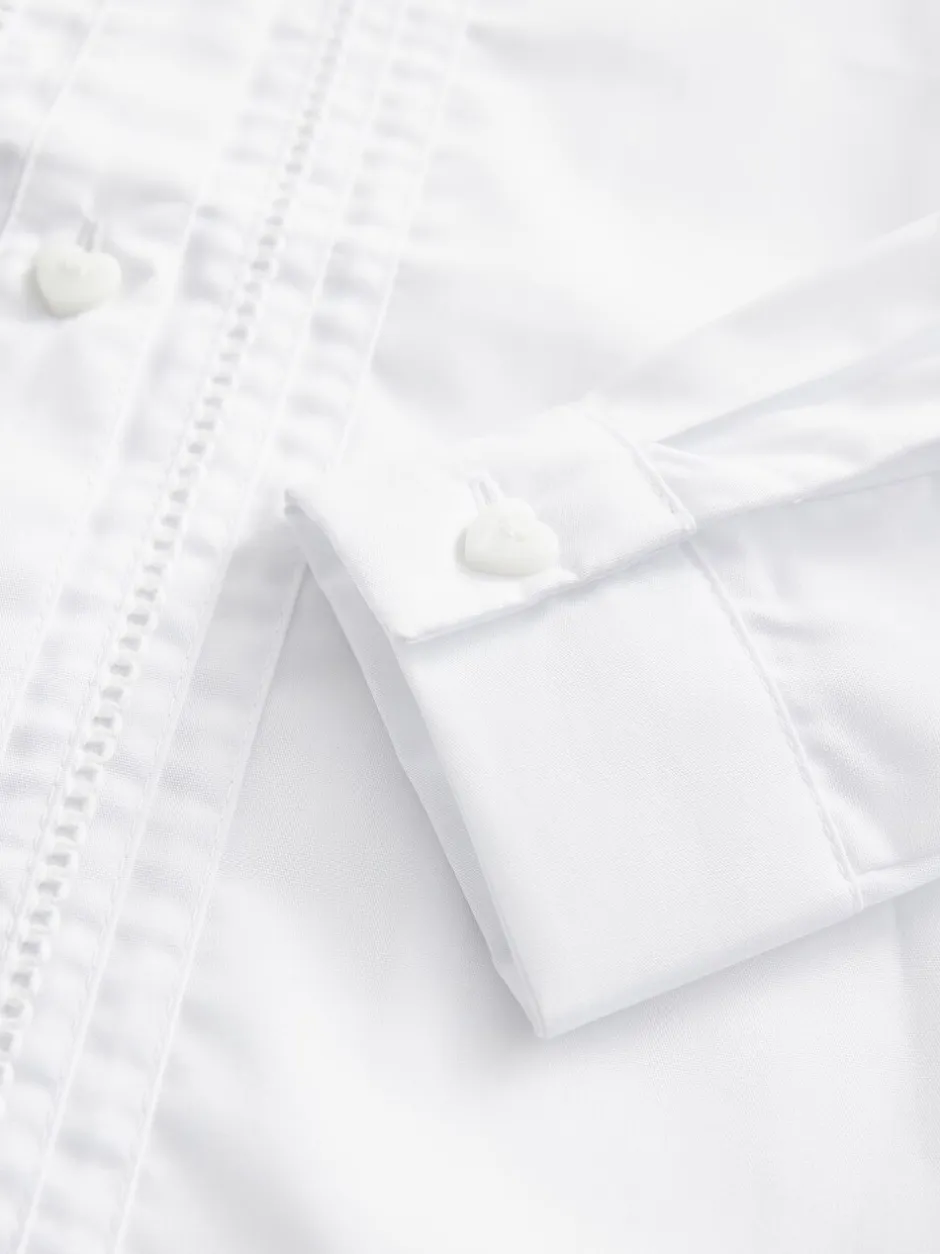 Schoolkleding|Overhemden En Blouses*Next Wit - Schoolblouse met lange mouwen en kantafwerking (3-14 jr)