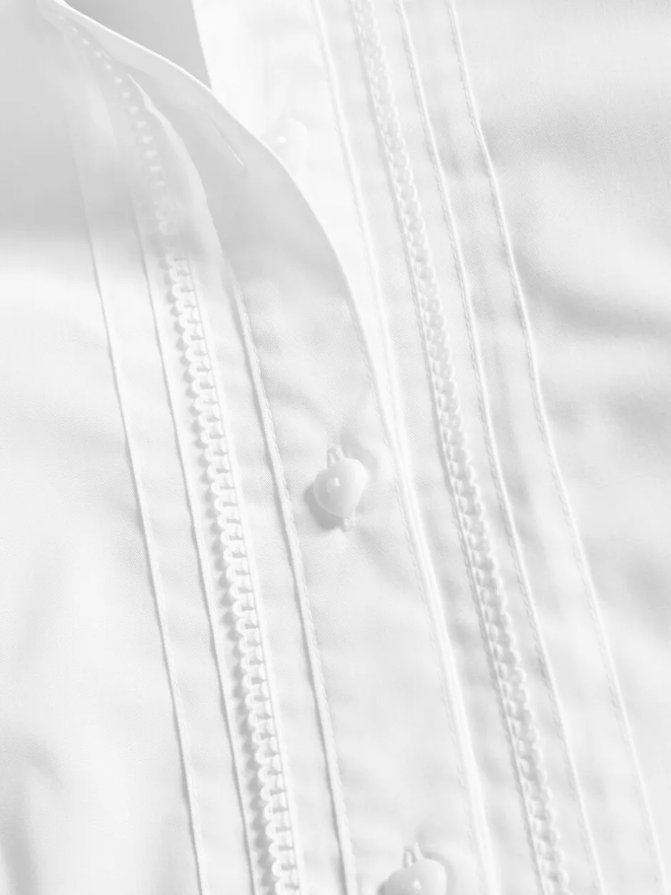 Schoolkleding|Overhemden En Blouses*Next Wit - Schoolblouse met lange mouwen en kantafwerking (3-14 jr)