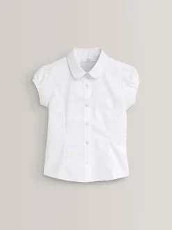 Overhemden En Blouses|Next - Schoolblouse met pofmouwen (3-16 jr) Wit
