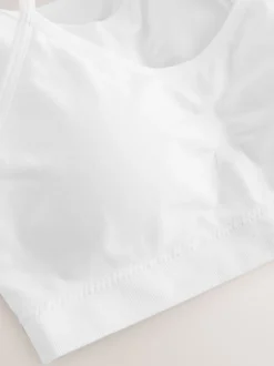 Alle Ondergoed|Next Wit - Seamfree Strappy Crop Tops with Removable Lightly Padded Cups 3 Pack (7-16yrs)