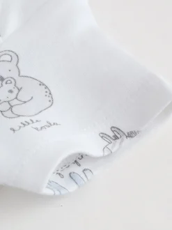 Rompertjes En Hemdjes|Rompertjes En Hemdjes*Next Wit - Set van 5 babyrompertjes met korte mouwen
