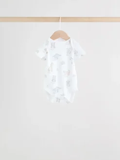 Rompertjes En Hemdjes|Rompertjes En Hemdjes*Next Wit - Set van 5 babyrompertjes met korte mouwen