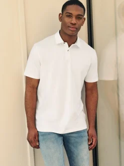 Poloshirts|Next Wit - Set van 3 jersey poloshirts met korte mouwen