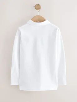 Schoolkleding|Next - Set van 2 poloshirts met lange mouwen (3-16jaar) Wit