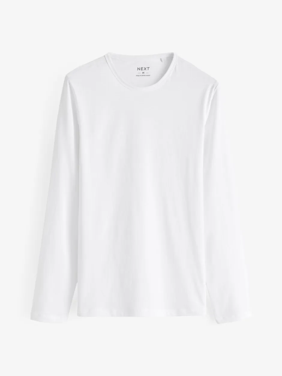 Ondergoed|Ondergoed*Next - Set van 5 T-shirts met lange mouwen en laagjes Wit