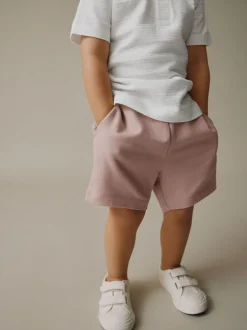 Shorts*Next Wit - Set van poloshirt met textuur en korte mouwen en shorts (3 mnd - 7 jr)