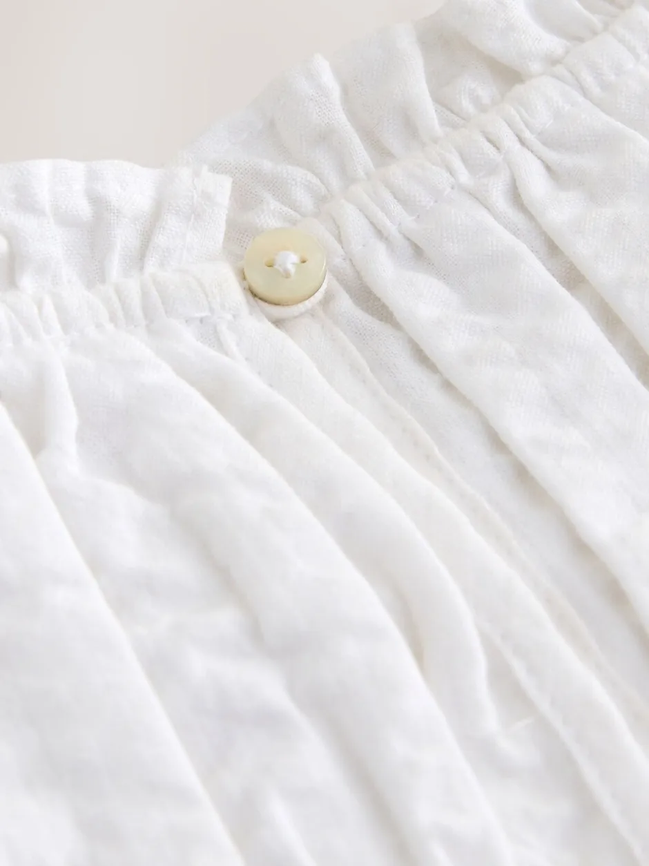 Overhemden En Blouses|Next - Shirred Sleeveless Blouse (3-16yrs) Wit