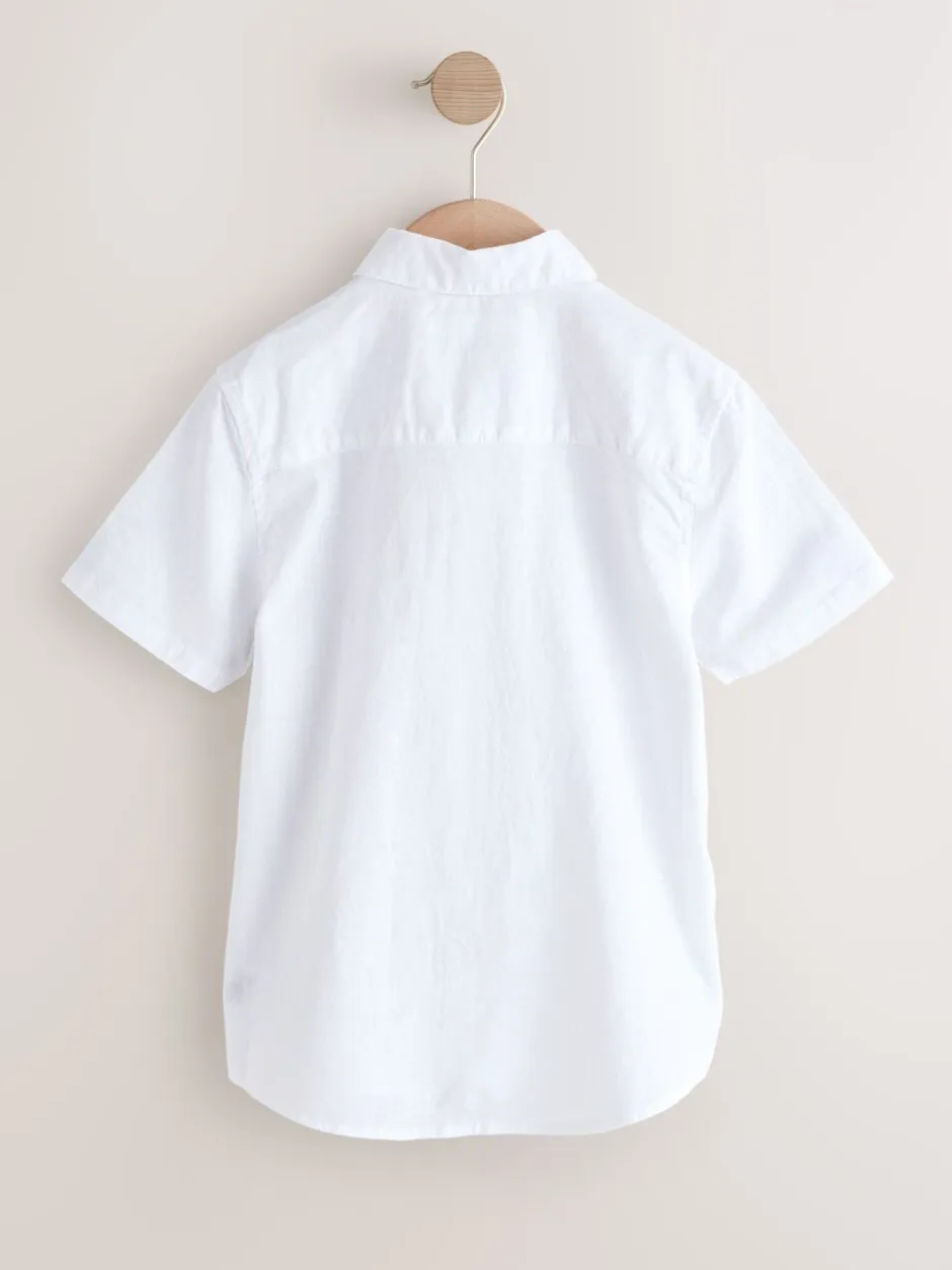 Shirts*Next - Shirt met korte mouwen van linnenmix (3-16jr) Wit