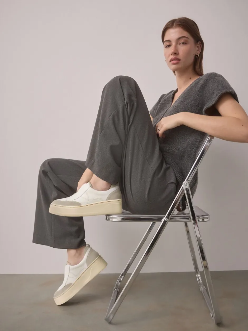 Sneakers*Next Wit - Signature leren instapsneakers met dikke zool en plateauzool