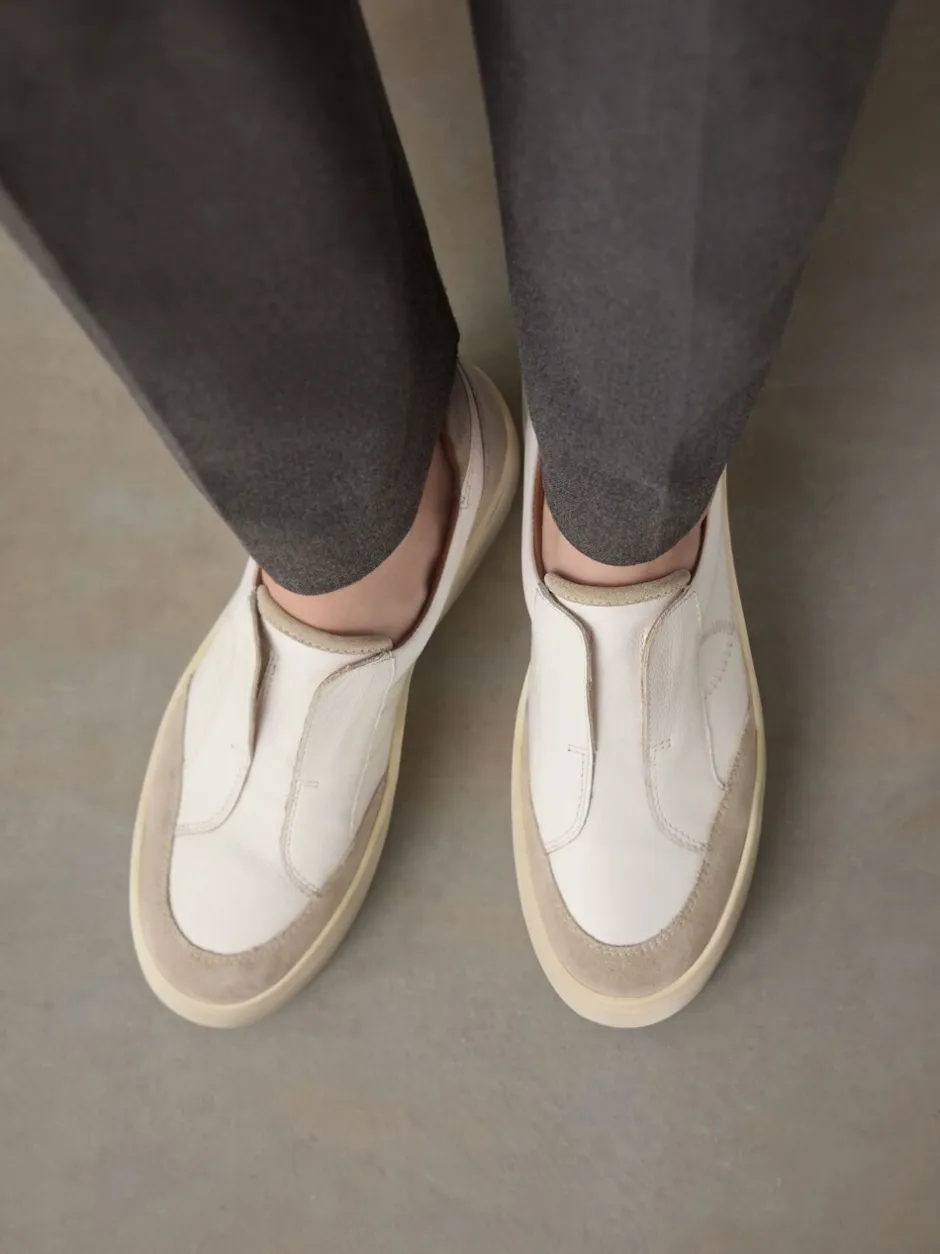 Sneakers*Next Wit - Signature leren instapsneakers met dikke zool en plateauzool