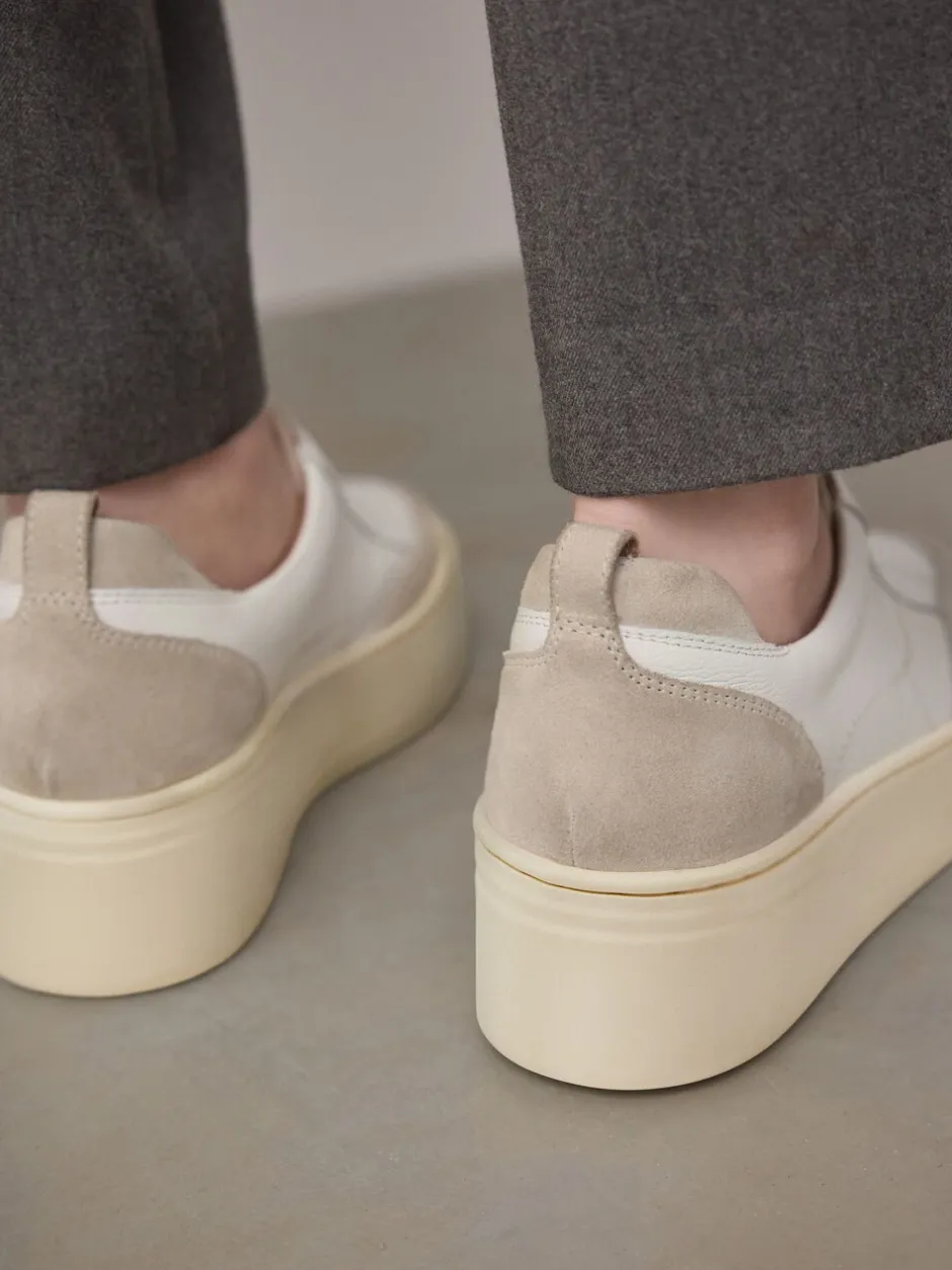 Sneakers*Next Wit - Signature leren instapsneakers met dikke zool en plateauzool