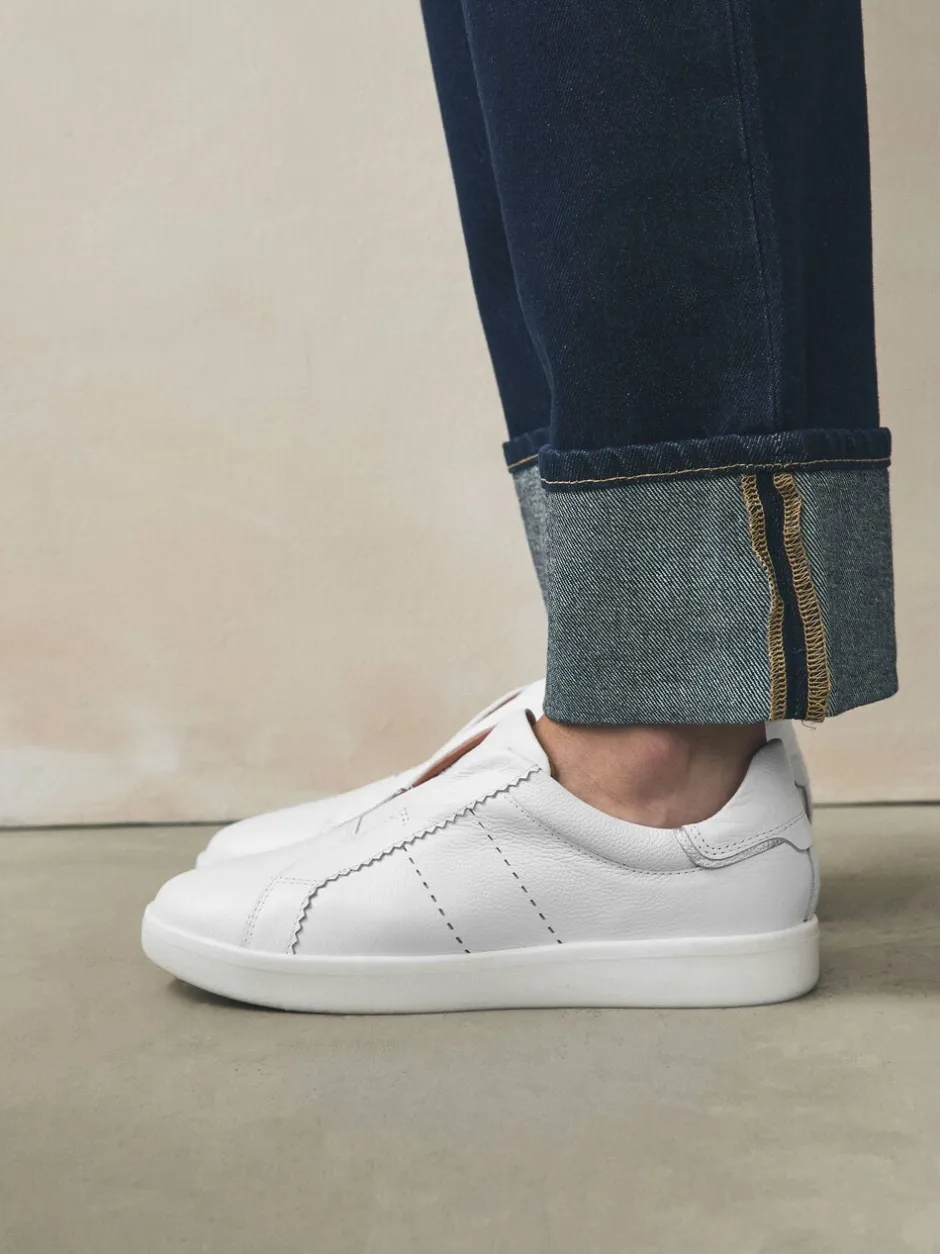 Sneakers|Next - Signature Premium Leather Laceless Slip-On Trainers Wit