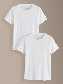 Ondergoed|Ondergoed|Next - Signature TENCEL™ Lyocell T-Shirts 2 Pack Wit