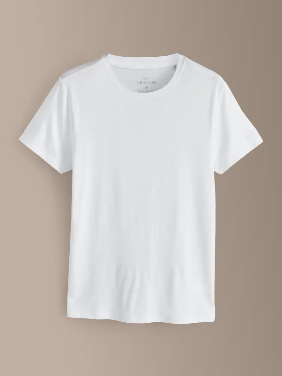 Ondergoed|Ondergoed|Next - Signature TENCEL™ Lyocell T-Shirts 2 Pack Wit