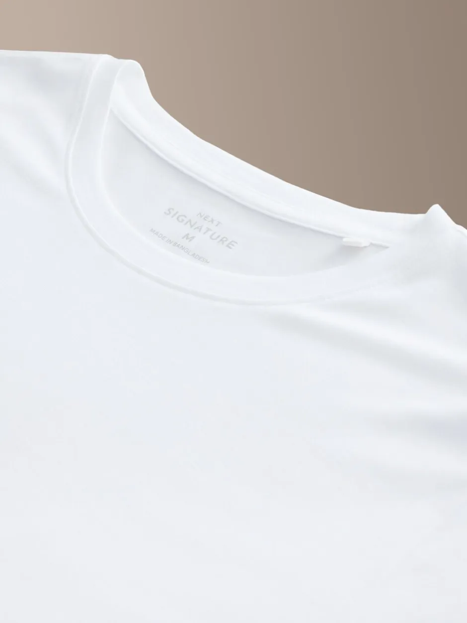 Ondergoed|Ondergoed|Next - Signature TENCEL™ Lyocell T-Shirts 2 Pack Wit