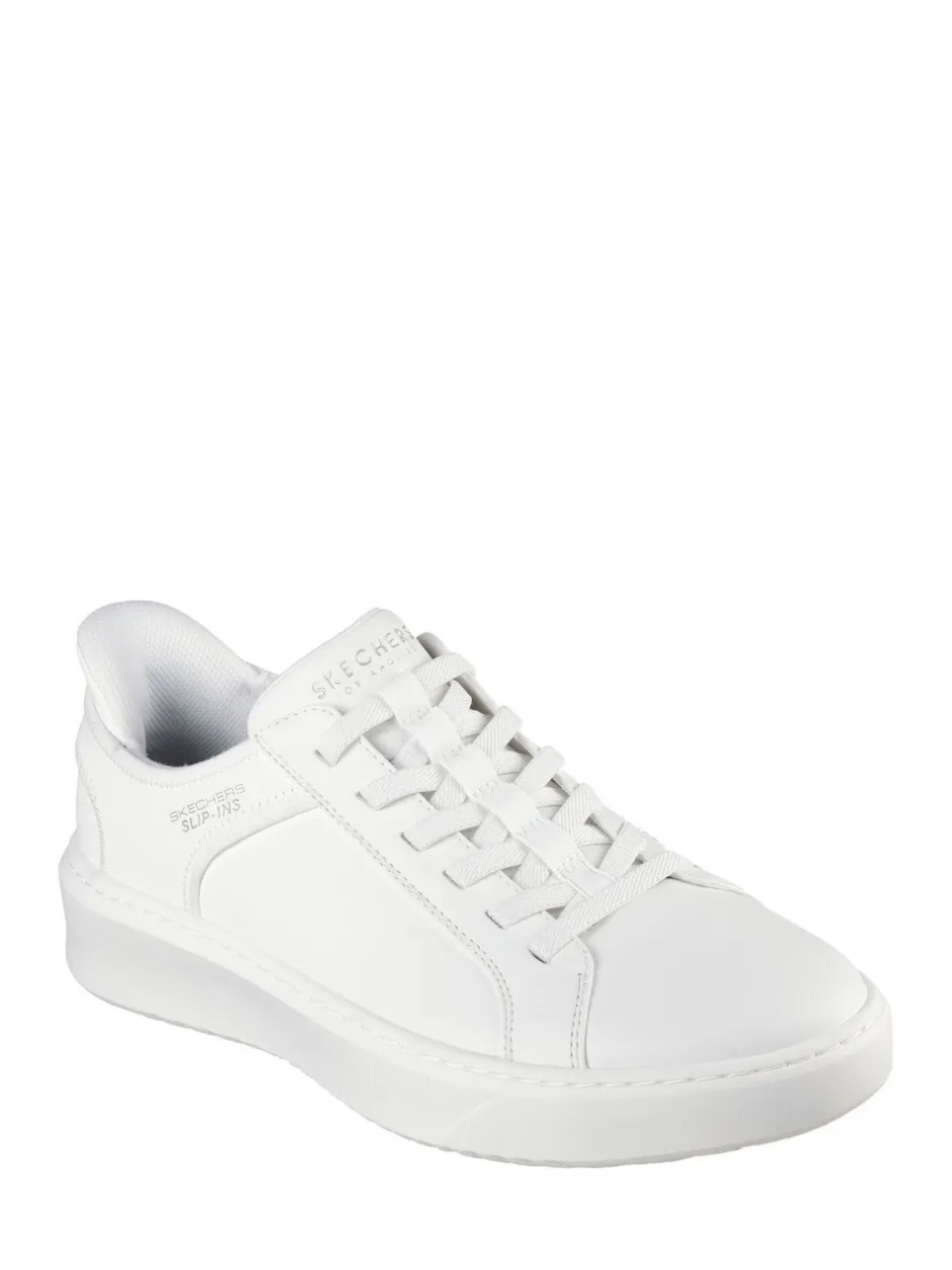 Sneakers*Skechers - Court Break instapsneakers met dubbele ventilatie Wit