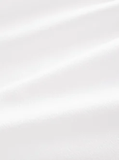 Formele Overhemden|Next - Slim Fit - Eenvoudig te strijken slim fit overhemd met textuur en dubbele manchetten Wit