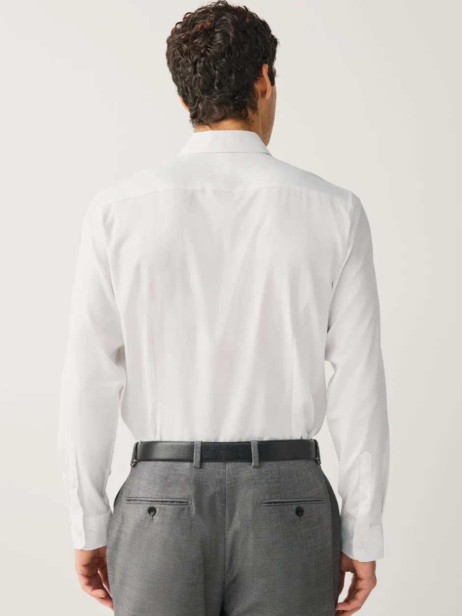 Formele Overhemden*Next - Slim Fit - Signature Textured Long Sleeve Shirt Wit