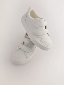 Sneakers|Next - Sneakers met twee klittenbandjes Wit
