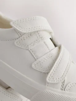 Sneakers|Next - Sneakers met twee klittenbandjes Wit