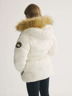 Jassen, Jacks En Kinderwagenpakjes|Jassen En Jacks*Superdry - Belted Puffer Coat Wit