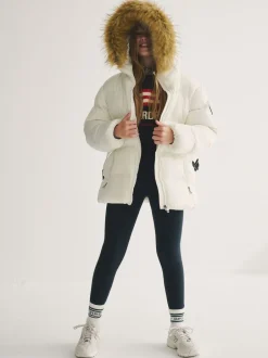 Jassen, Jacks En Kinderwagenpakjes|Jassen En Jacks*Superdry - Belted Puffer Coat Wit
