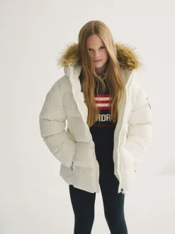 Jassen, Jacks En Kinderwagenpakjes|Jassen En Jacks*Superdry - Belted Puffer Coat Wit