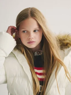 Jassen, Jacks En Kinderwagenpakjes|Jassen En Jacks*Superdry - Belted Puffer Coat Wit