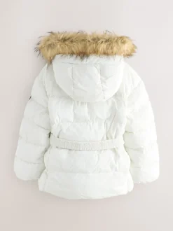 Jassen, Jacks En Kinderwagenpakjes|Jassen En Jacks*Superdry - Belted Puffer Coat Wit