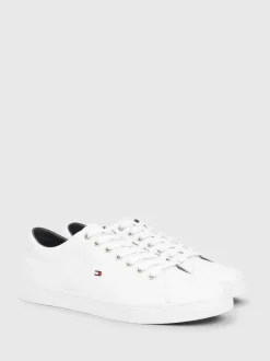 Sneakers|Tommy Hilfiger - - Must-have leren detail sneakers Wit