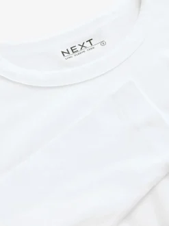 Tops En T-Shirts*Next Wit - T-shirt met lange mouwen en ronde hals