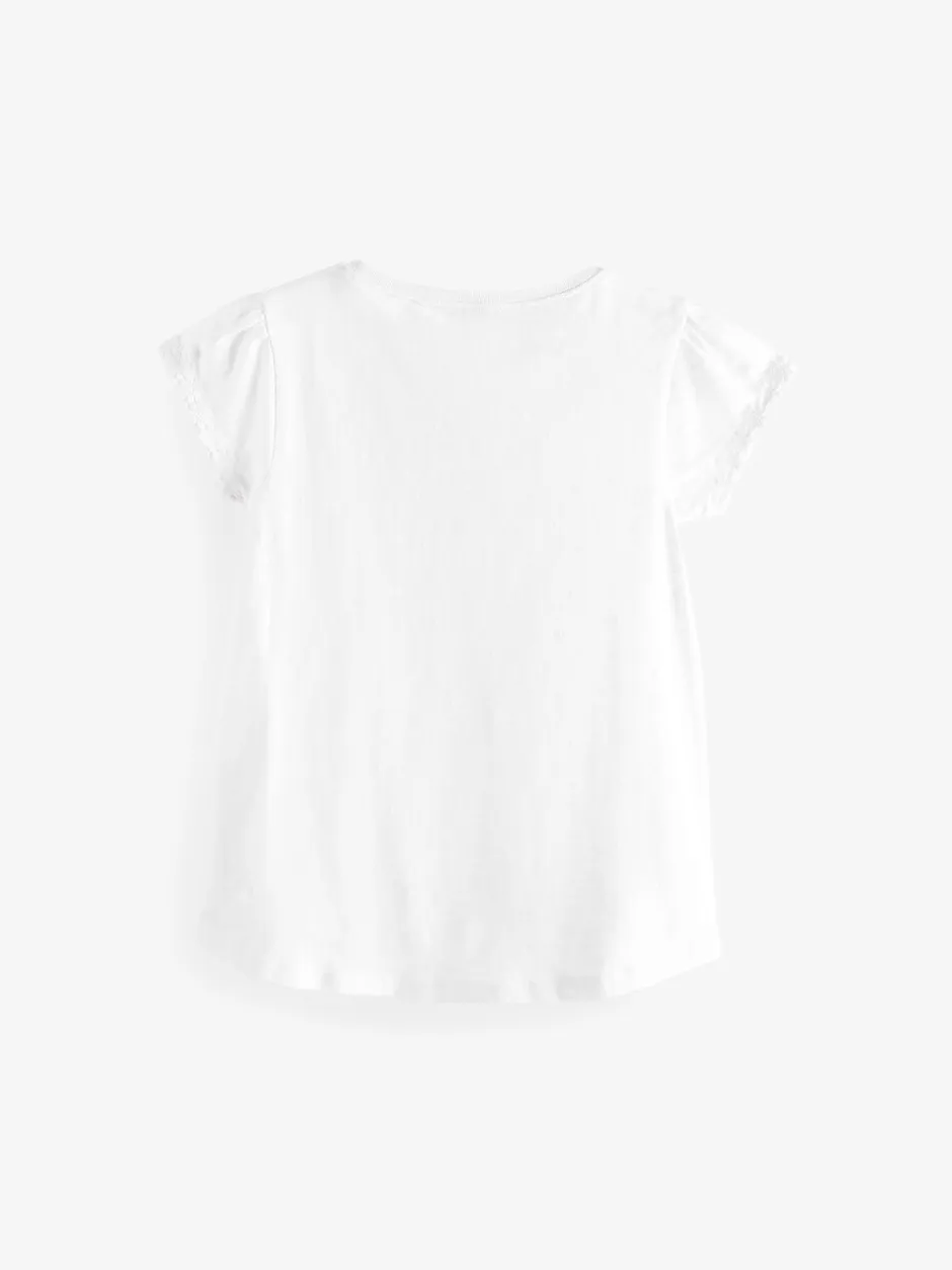 T-Shirts|Next Wit - T-shirt met zakje en madeliefjesprint (1,5-16 jr)